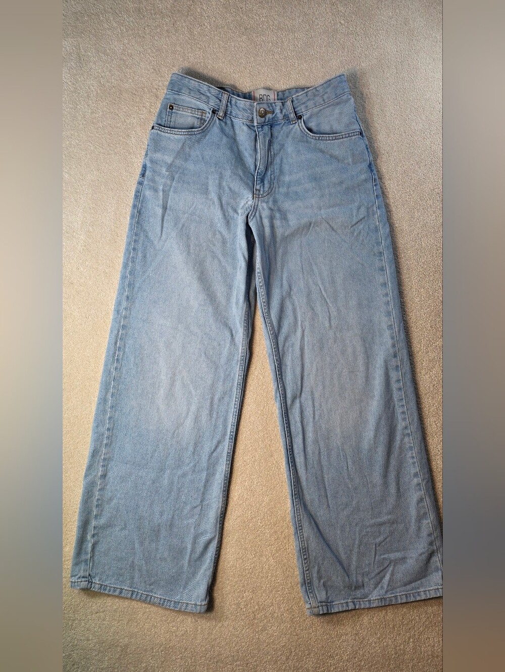 BDG Wide Leg Baggy Mid Rise Light Wash Jeans Womens 28